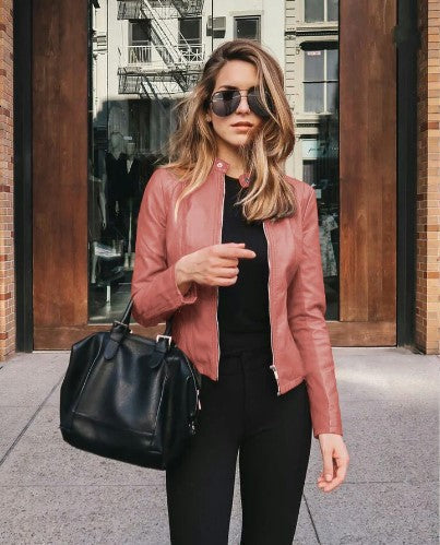 Dames Bikerjas Imitatieleer Modern Design