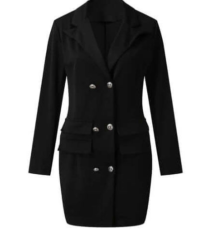 Dames Blazerjurk Zakelijk Elegant met Dubbele Knopen
