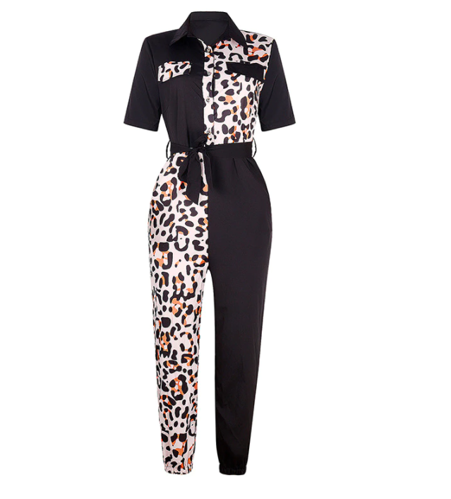Jumpsuit Met Knoopsluiting Elegante Zomerkleding voor Vrouw