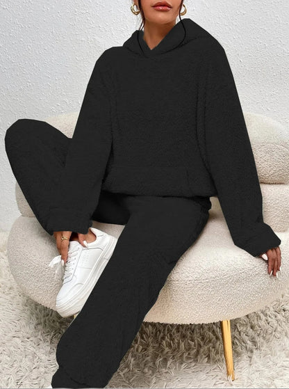 Dames Lounge Set Zacht met Kap en Joggingbroek