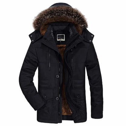 Heren Winterjas Warm en Winddicht met Capuchon