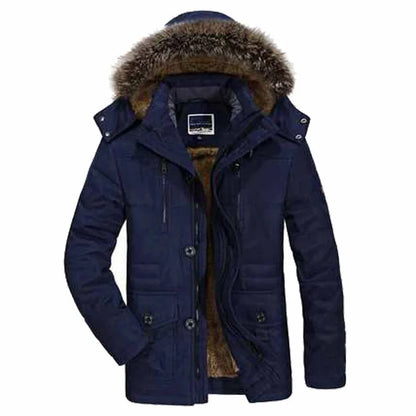 Heren Winterjas Warm en Winddicht met Capuchon