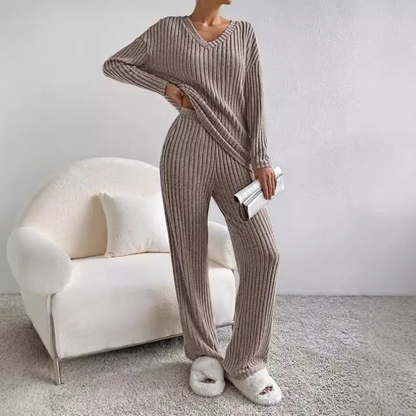 Dames Gebreide Tweedelige Set Comfortabele Pasvorm