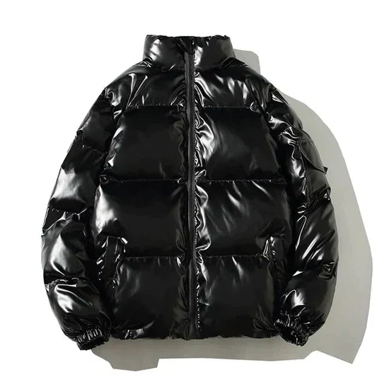 Warme Pufferjas Heren voor Winter Metallic Winddicht