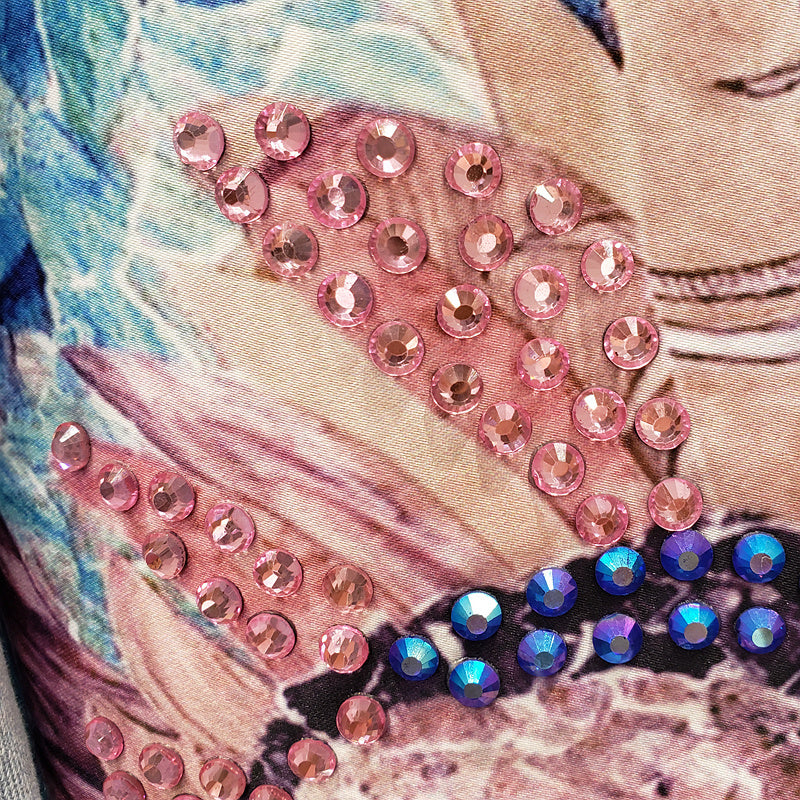 Leather Jack met Zonnebloem Print