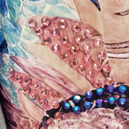 Leather Jack met Zonnebloem Print