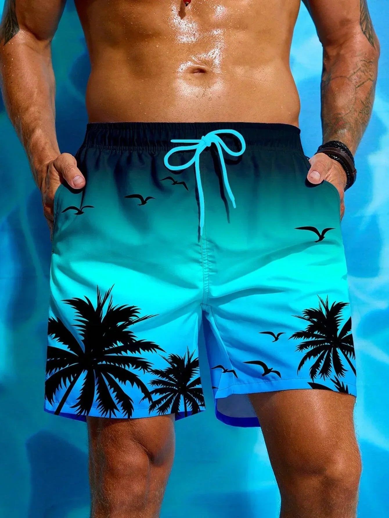 Herensechte Zomershorts voor Mannen met Tropisch Motief