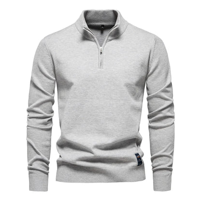 Heren Trui Quarter-Zip Klassiek Comfortabel