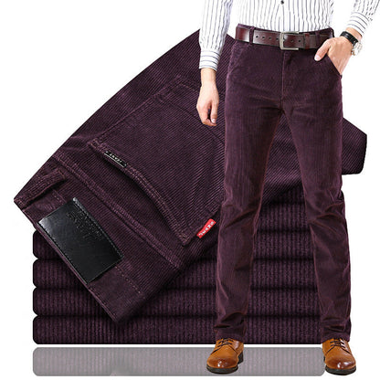 Corduroy Broek Klassiek Comfortabel Herenmodel