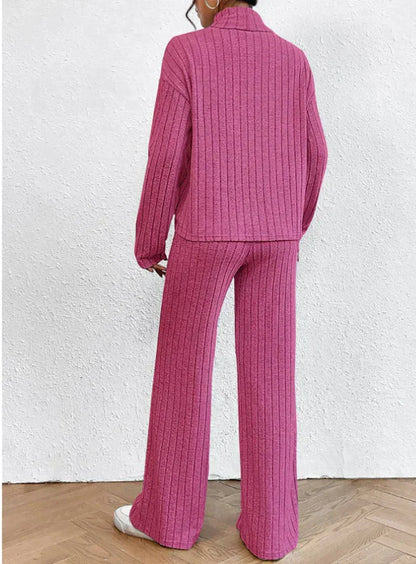 Gebreide Trui en Broek Set Gestreept Warm