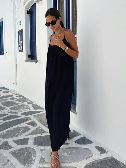 Maxi Jurk Zomerse Spaghettiband Backless Jurk - StudioMarella