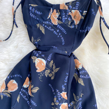 Zomerjurk Bloemenprint Chiffon Vrouwelijk Feestelijke Jurk