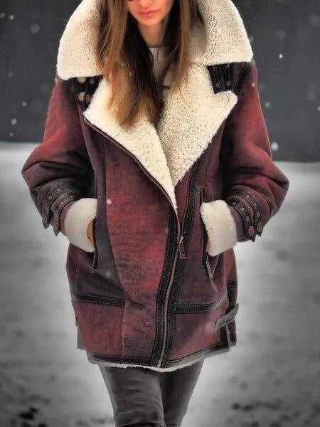 Dames Aviator Jas Shearling - Warme en Stoere Winterjas