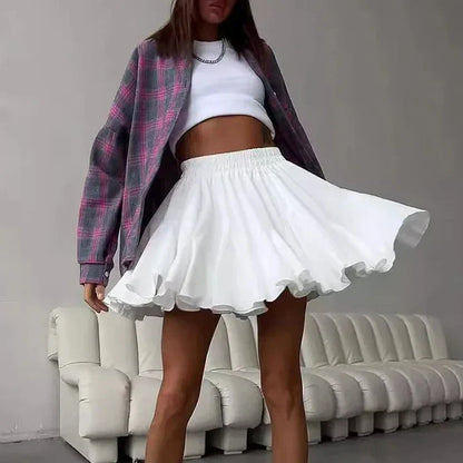 Dames Mini Rok Elastisch Flared Model - StudioMarella