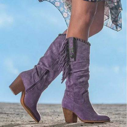 Cowboy Laarzen Dames Retro Stijl Kunstleer