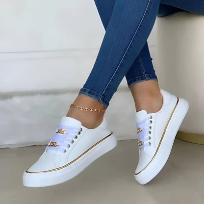Dames Sneakers met Ketting en Platform Zool – Casual Dagelijkse Schoenen