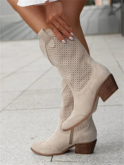 Sienna | Ademend Chic Cowboylaarzen Dames met Ritssluiting 4