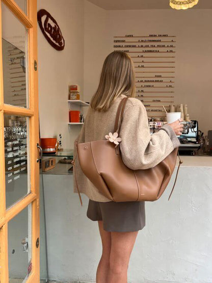 Leren Tote Bag Vintage Stijl voor Dames