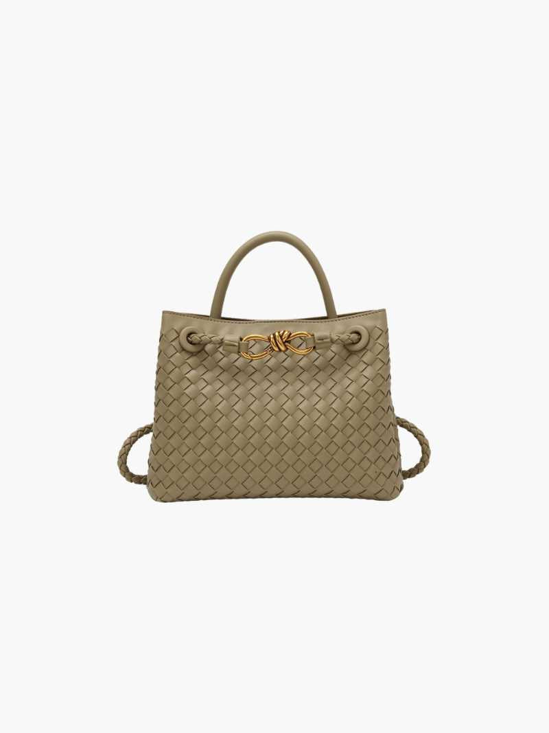 Dames Handtas Gevlochten Leder Look Elegance