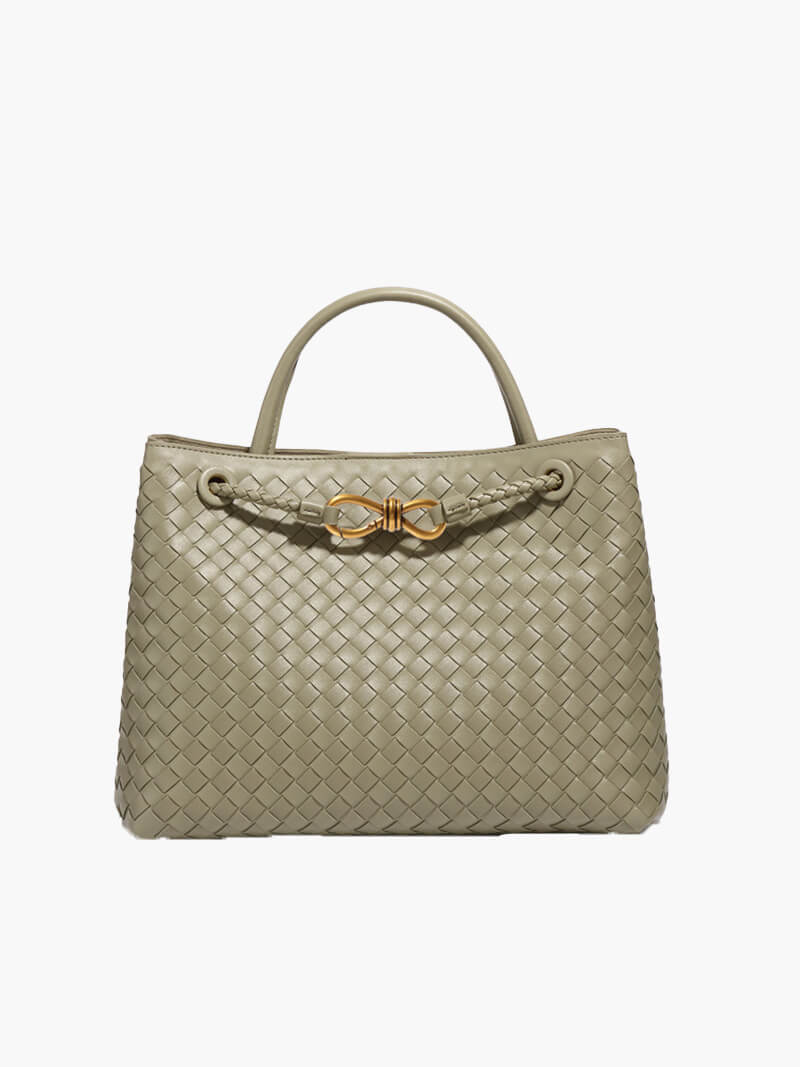 Dames Handtas Gevlochten Leder Look Elegance