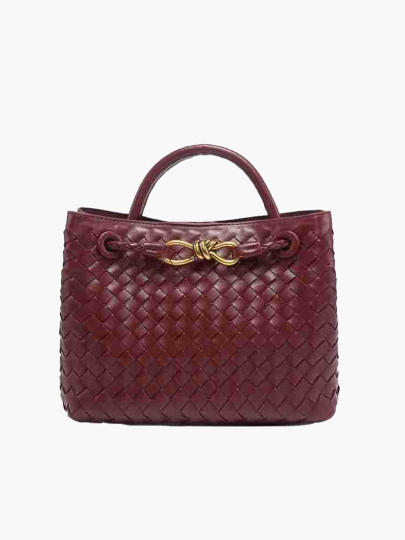 Dames Handtas Gevlochten Leder Look Elegance