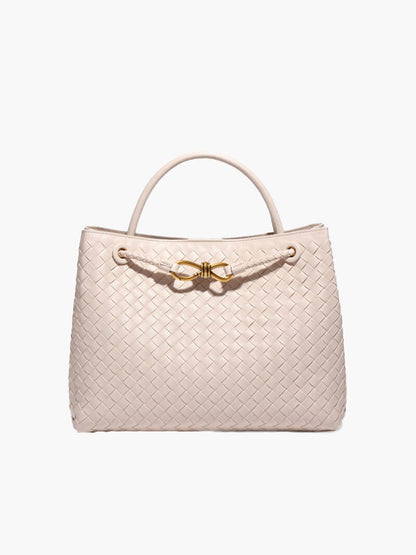 Dames Handtas Gevlochten Leder Look Elegance