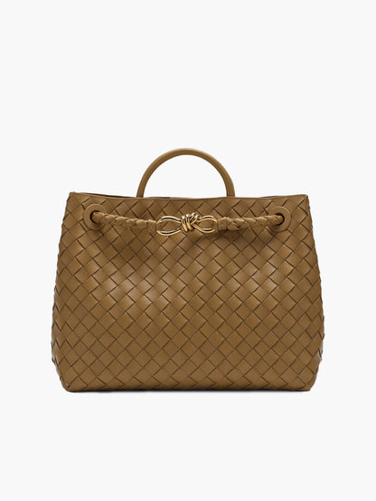 Dames Handtas Gevlochten Leder Look Elegance