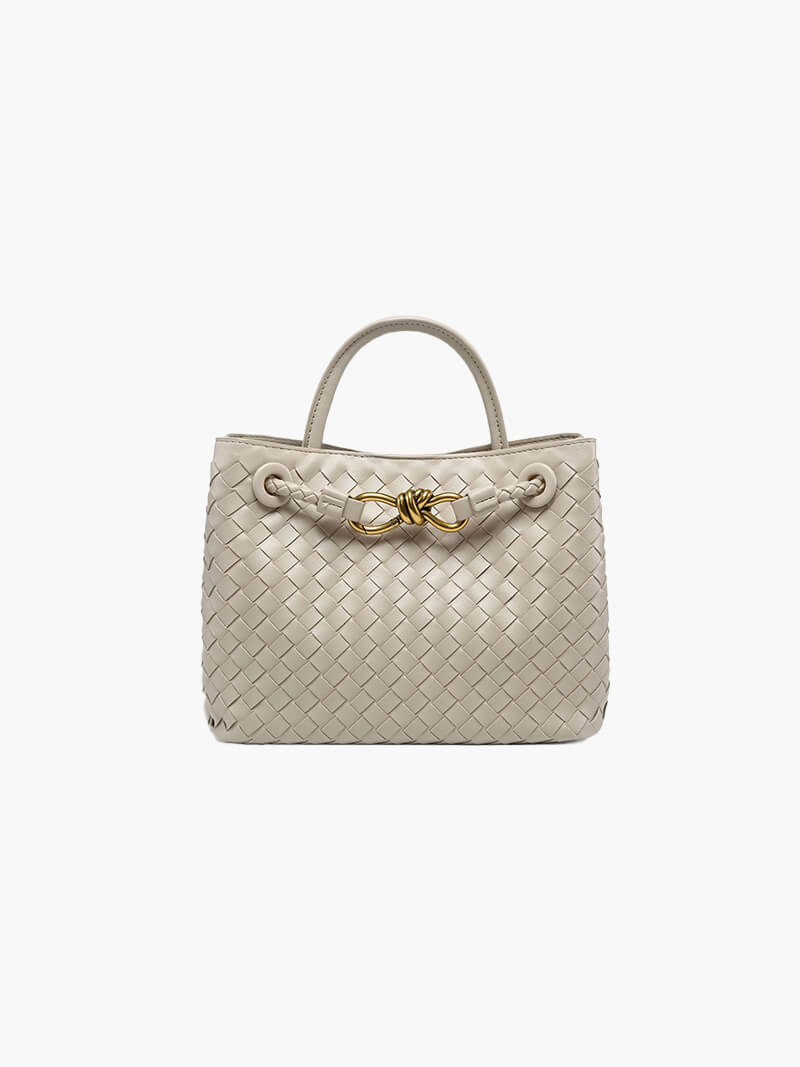 Dames Handtas Gevlochten Leder Look Elegance