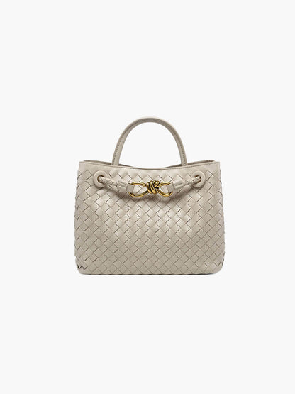 Dames Handtas Gevlochten Leder Look Elegance