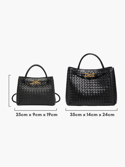 Dames Handtas Gevlochten Leder Look Elegance