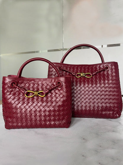 Dames Handtas Gevlochten Leder Look Elegance