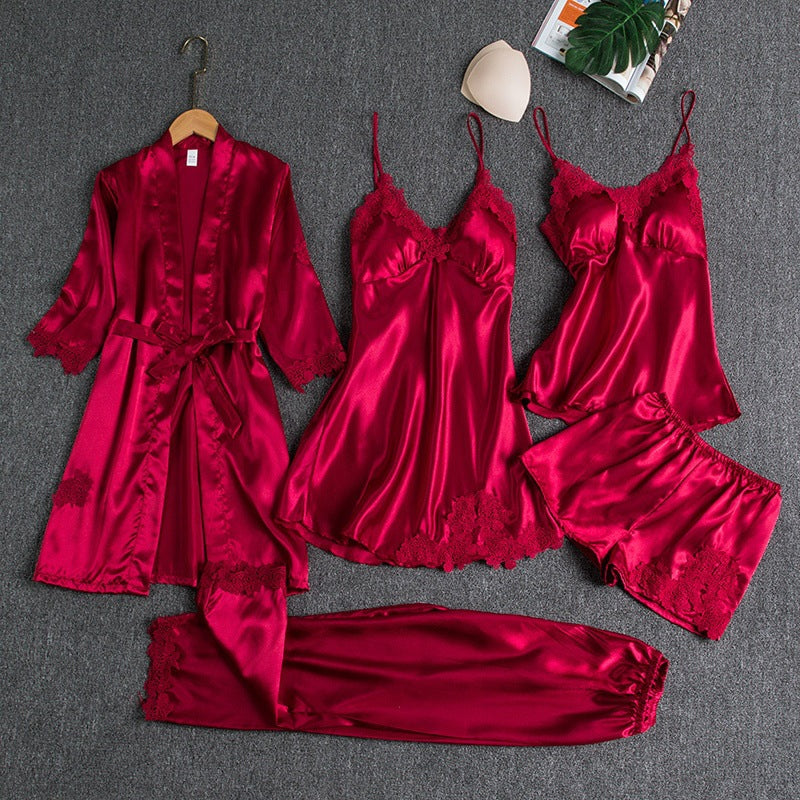 Vrouwelijke Pyjama Set Zacht en Elegant voor Slaap en Ontspanning