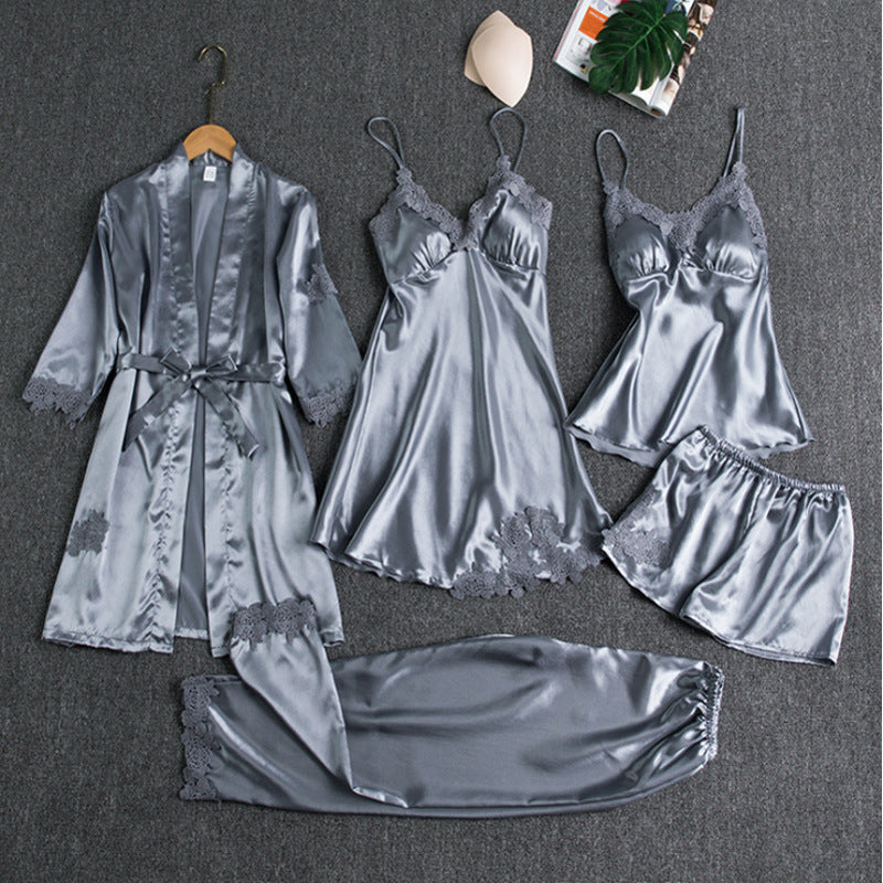 Vrouwelijke Pyjama Set Zacht en Elegant voor Slaap en Ontspanning