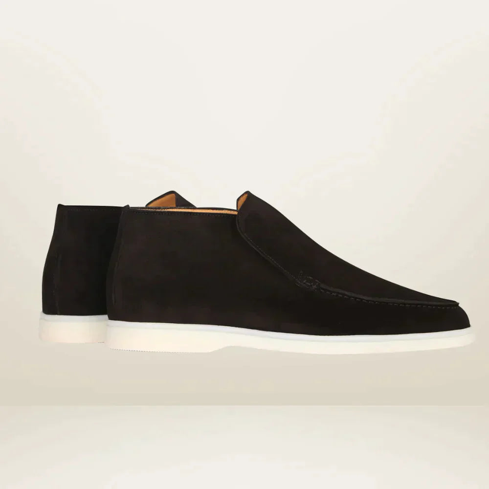 Zwarte Loafers Heren Suède Stijl Tijdloos