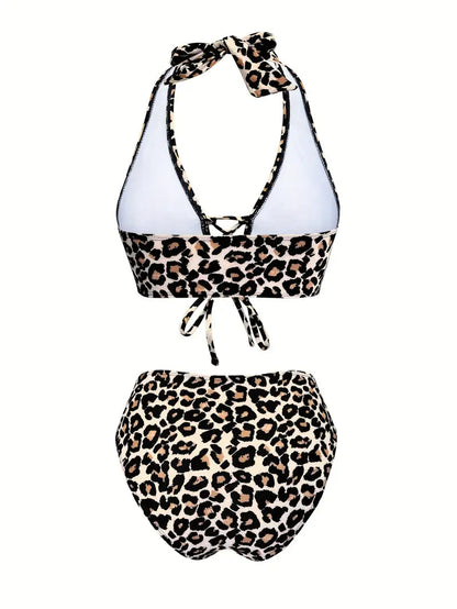 Leopardskin Bikini Set Elegante Dame