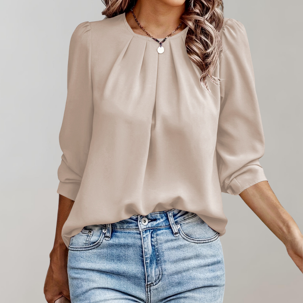 Elegante Blouse met Kant en Wijdse Mouwen - StudioMarella
