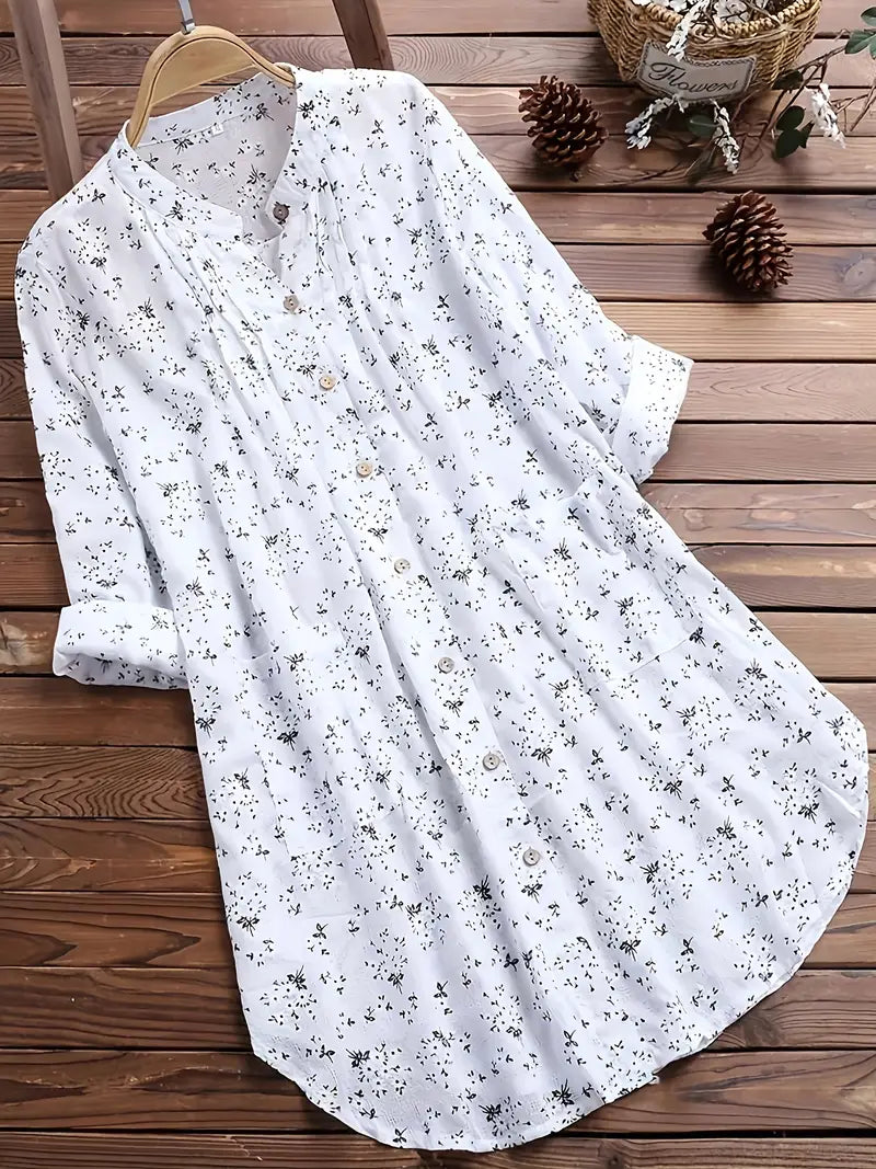 Vrouwen Blouse Zomer Bloemen V-Hals Elegant