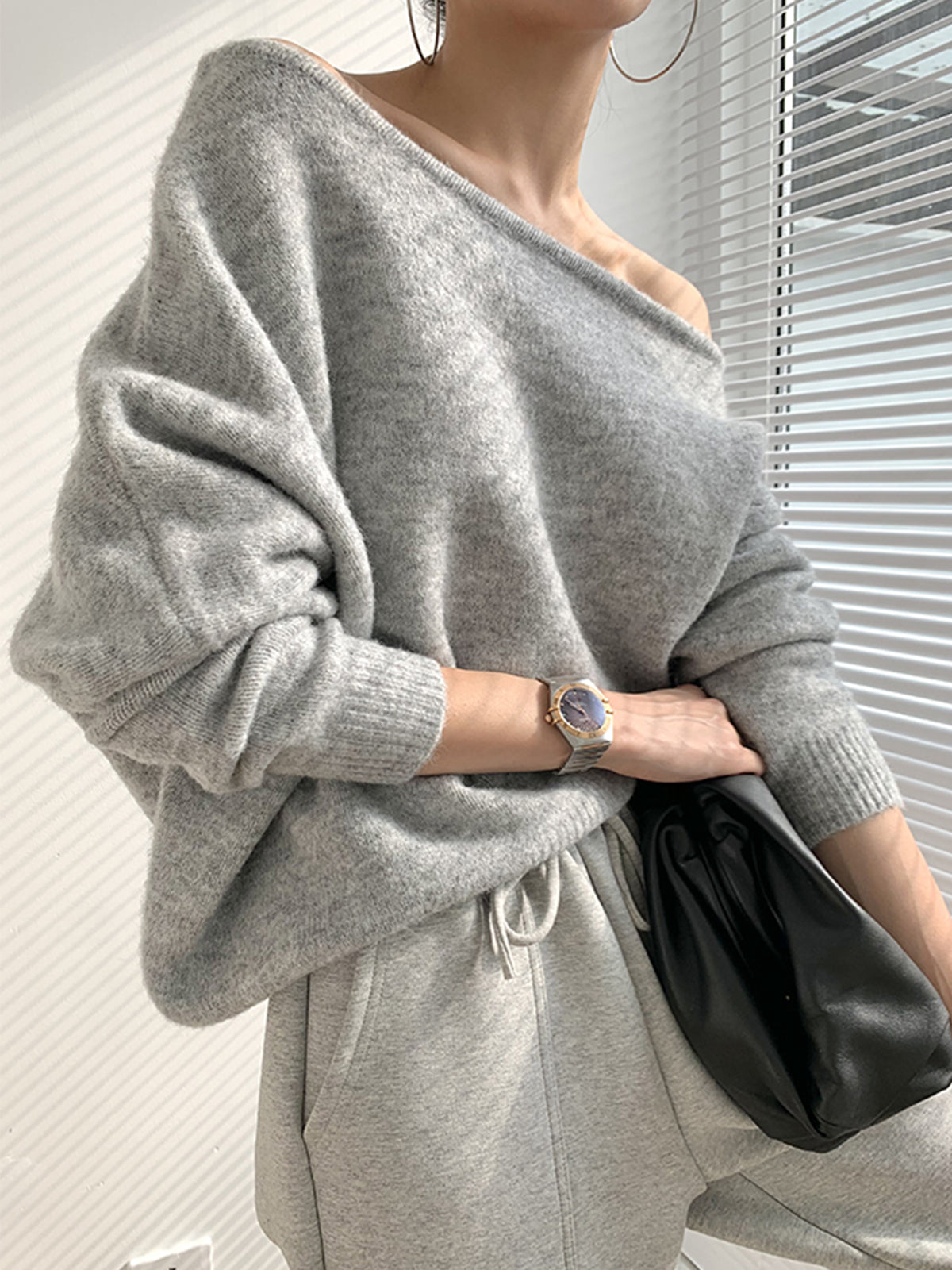 Dames Trui Asymmetrisch Comfy Casual Stijl