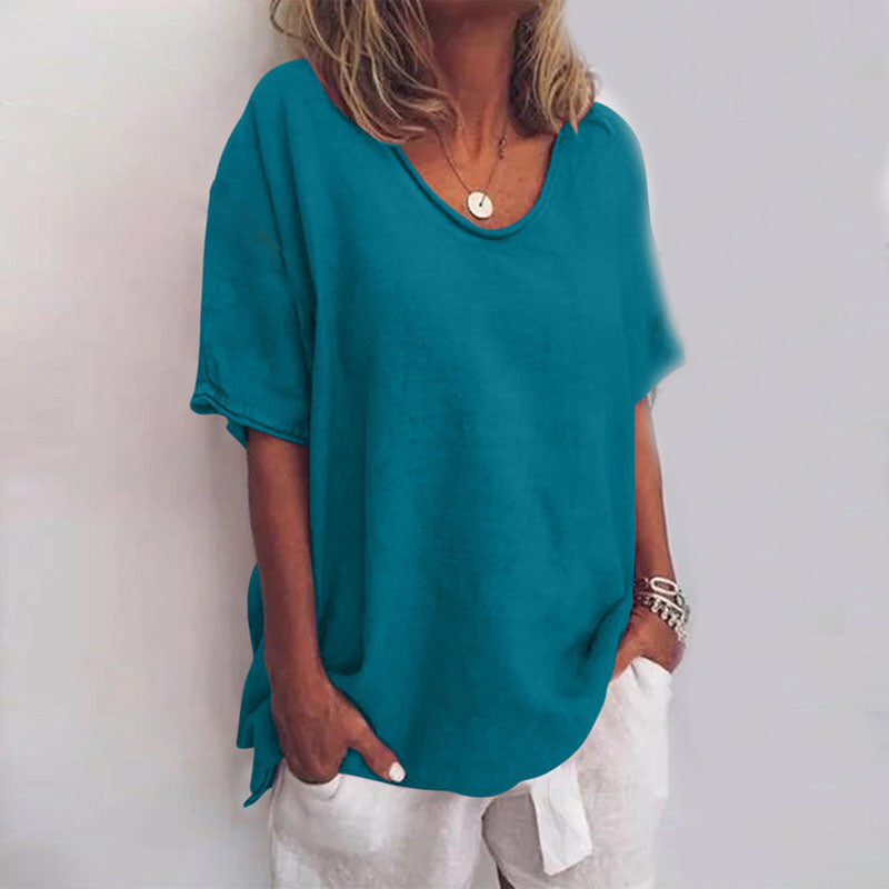 Vrouwen Blouse Lichte V-hals Elegante Zomerkleding