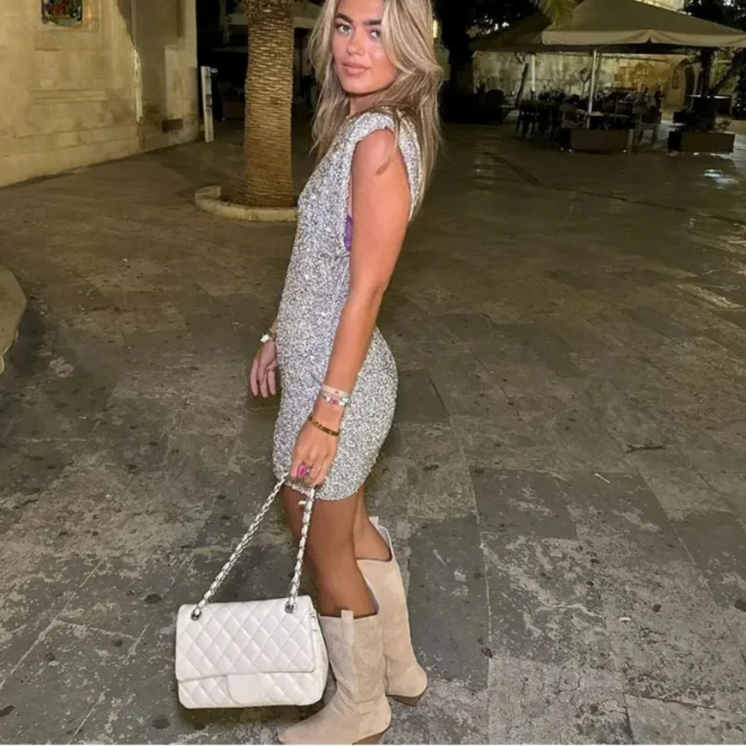 Sophie | Dames Galajurk - Glinsterende Pailletten, Bodycon Design 5