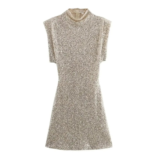 Feestelijke Jurk met Pailletten Glitter - StudioMarella