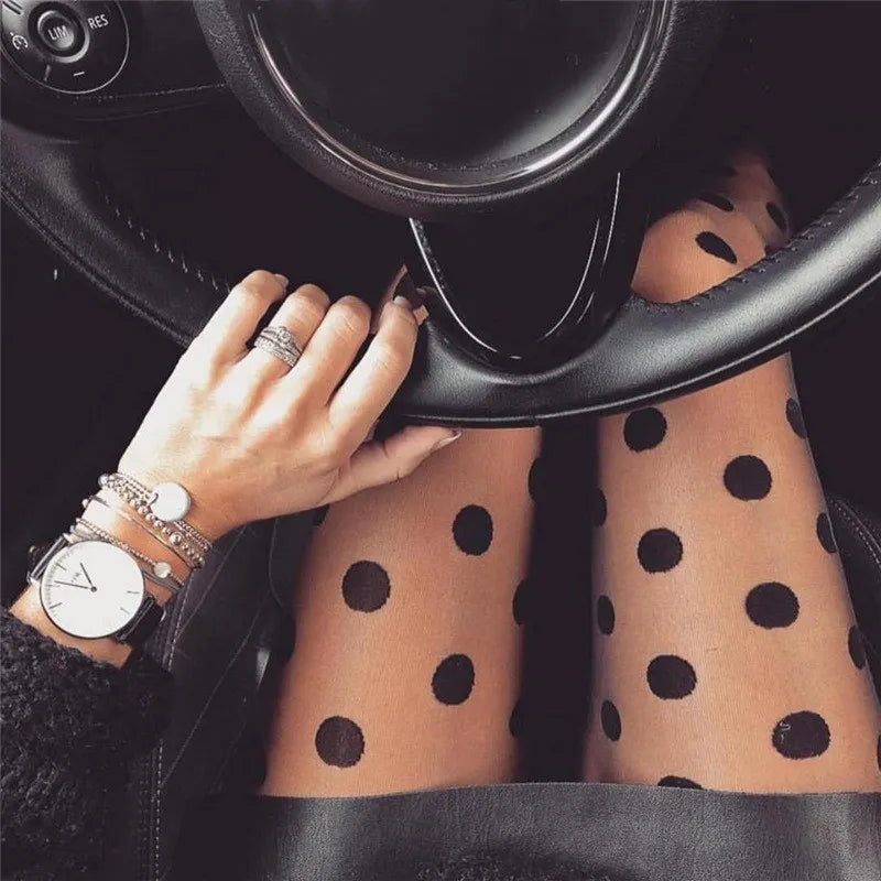 Dames Collant met Polkadot Motief