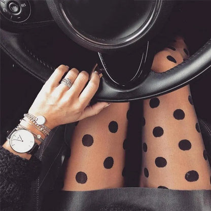 Dames Collant met Polkadot Motief