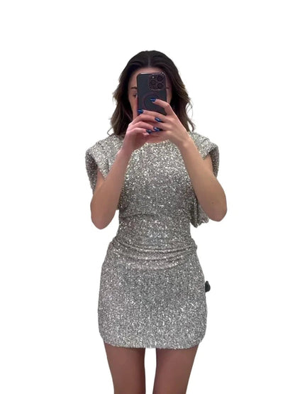Feestelijke Paillettenjurk Glitter voor Vrouw