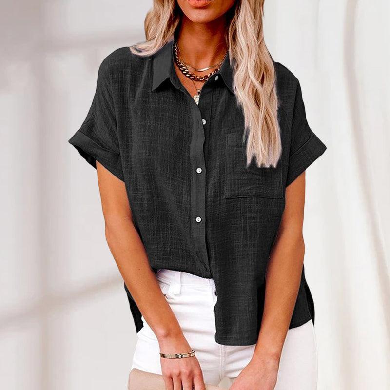 Vrouwelijke Zomerbloes Lichte en Losse Zomerkleding