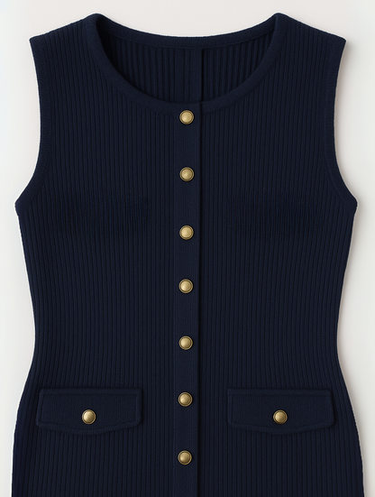 Stijlvolle Midi Jurk Dames Met Knoopsluiting | Midi Jurk 2