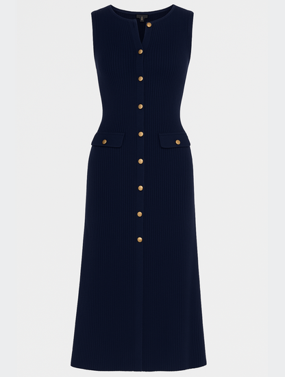 Stijlvolle Midi Jurk Dames Met Knoopsluiting | Midi Jurk 4