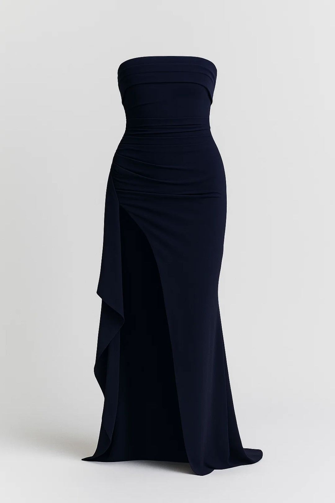 Elegante Maxi Jurk Dames Strapless met Hoge Split - StudioMarella
