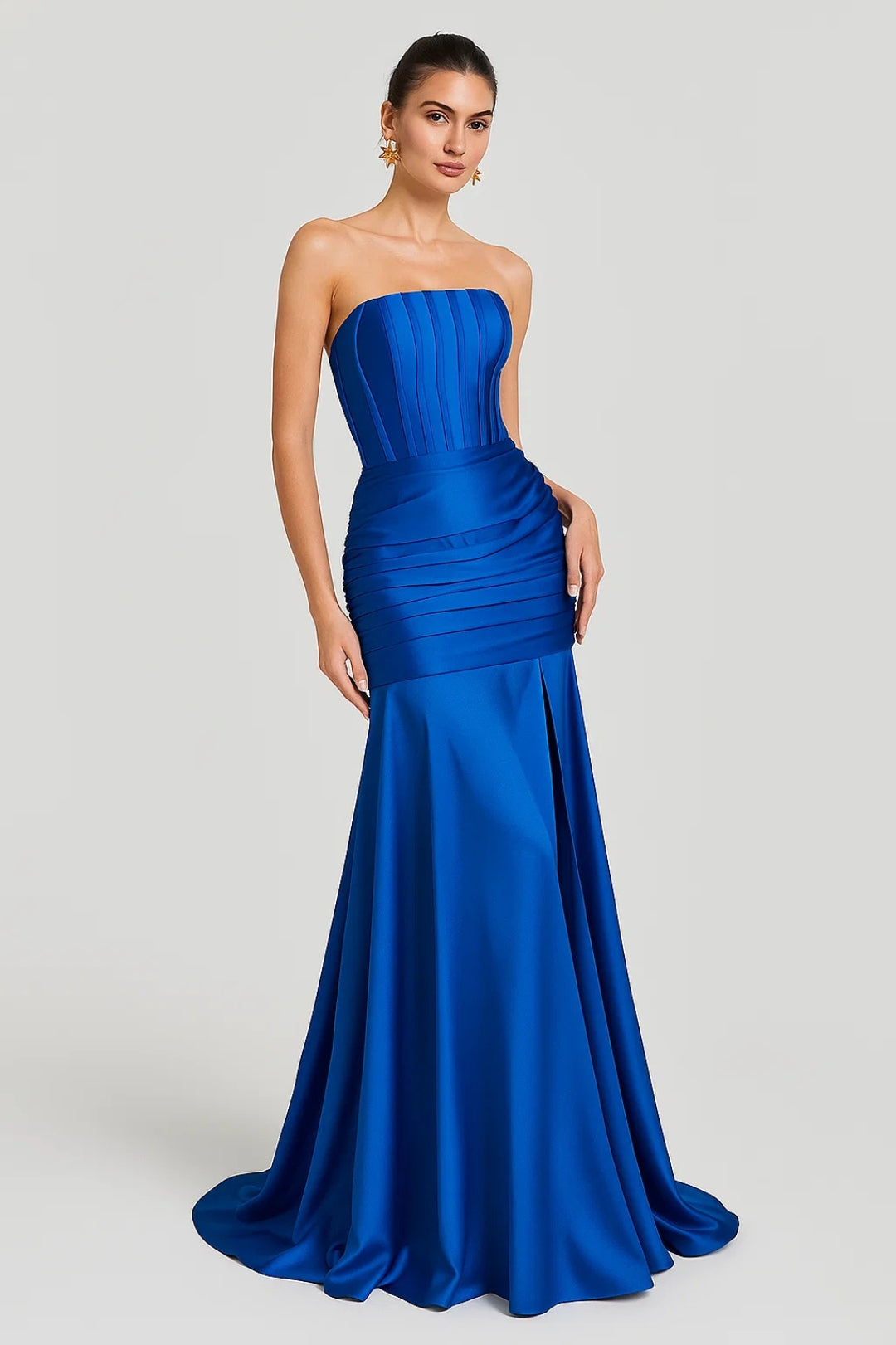 Elegante Galajurk Zonder Banden met Plooi Details - StudioMarella