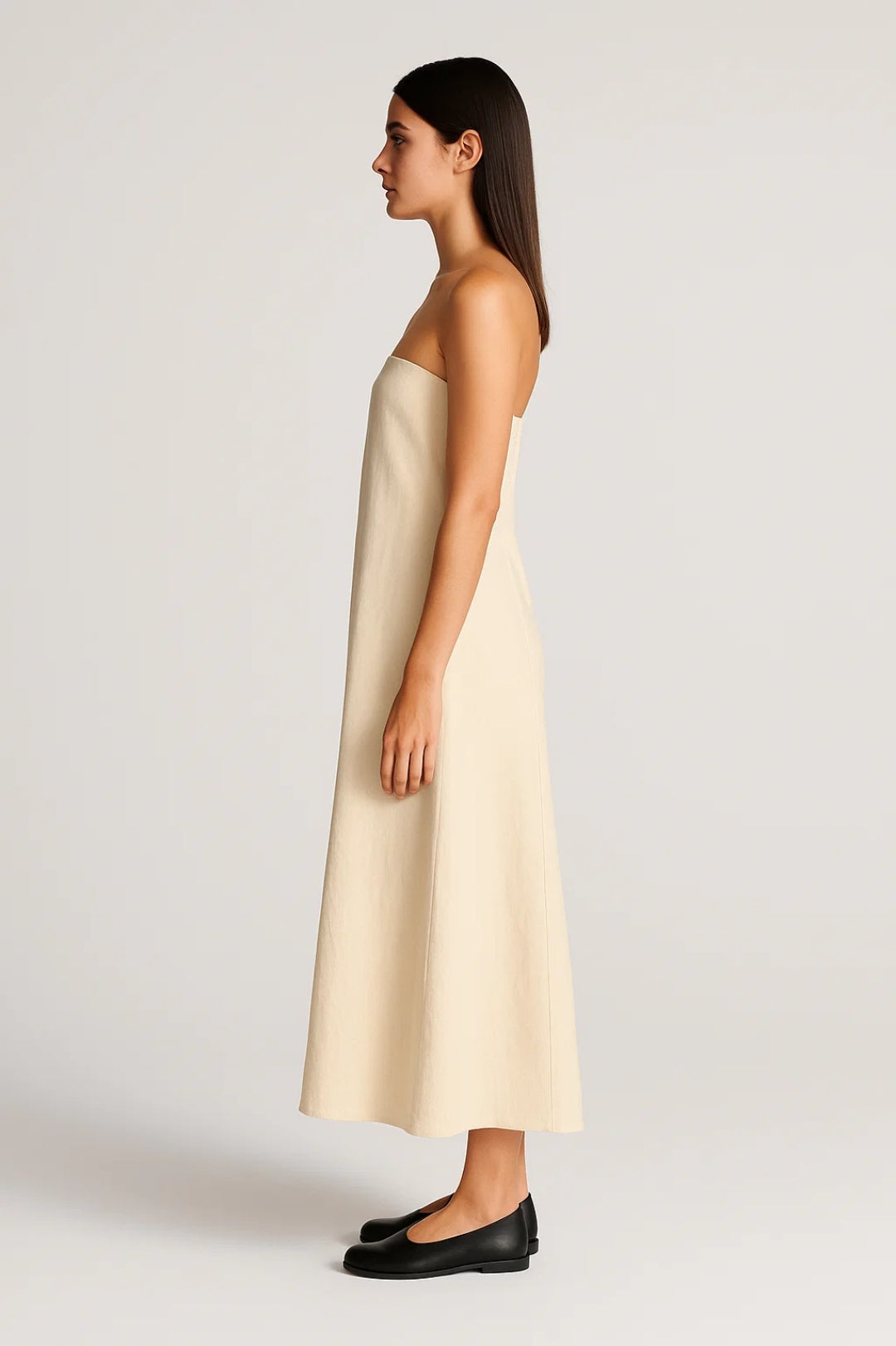 Dames Maxi Jurk Zomer Strapless A-Lijn Jurk